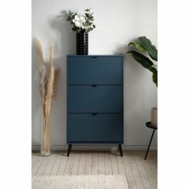 Zapatero VIGO 49A VIGO003857 Azul noche Patas de madera maciza - 70 x 24 x 125 cm