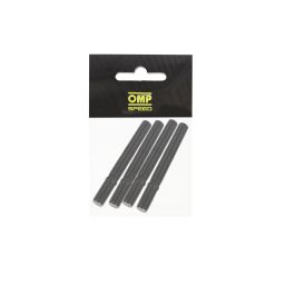 Omp Speed OMPS09671201 Juego de 4 Espárragos Doble Rosca para Llantas M12x1.5 Largo 82mm Acero Inoxidable DIN 10.9 Negro Llave Allen