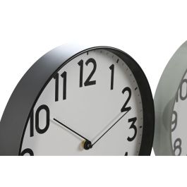 Reloj Pared Loft DKD Home Decor Negro Gris 4 x 30 x 30 cm (2 Unidades) Reloj Pared Loft DKD Home Decor Negro Gris 4 x 30 x 30 cm (2 Unidades)