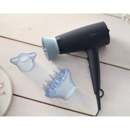 Philips BHD360 Secador de Pelo 2100W Iónico ThermoProtect Serie 3000 con Boquilla, Difusor, 6 Ajustes de Calor/Velocidad y Aire Frío Azul
