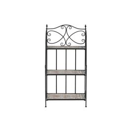 Estantería Home ESPRIT Negro Multicolor Cerámica Forja 3 Estantes 54 x 29 x 121 cm 58 x 31,5 x 117 cm