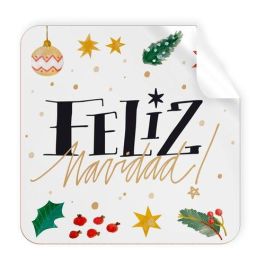 Etiquetas Regalo Adh. Rollo 250 Uds. Cuadradas 40X40 Navidad Feliz Navidad Blanca Precio: 13.50000025. SKU: B12NSB9BA4