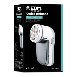 Edm Quita pelusas a pilas, rejilla metálica, recipiente transparente desmontable, 6x7.7x13.5 cm Edm Quita pelusas a pilas, rejilla metálica, recipiente transparente desmontable, 6x7.7x13.5 cm