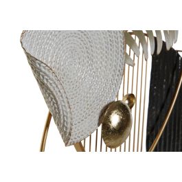 DKD Home Decor Decoración Abstracta Moderna de Metal, Colores Dorado, Blanco y Negro, Dimensiones 55 cm Alto x 56 cm Ancho