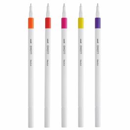 Uni-Ball Emott Rotuladores de Escritura y Dibujo, Estuche 5 Ud, Colores Pasión: Naranja Oscuro, Bermellón, Rosa, Limón y Fucsia Uni-Ball Emott Rotuladores de Escritura y Dibujo, Estuche 5 Ud, Colores Pasión: Naranja Oscuro, Bermellón, Rosa, Limón y Fucsia