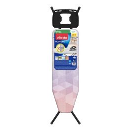 Vileda Tabla de planchar Diamond 120x38 cm con recubrimiento de dióxido de titanio, colgador de perchas y sistema Kid Safe