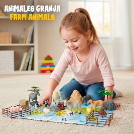Set de Animales de Granja Colorbaby Plástico 14 x 10 x 5 cm (4 Unidades)