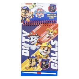 Cerdá Set de Papelería Scratch Book Paw Patrol Azul para Niños +3 Años, Medidas 14 x 20.5 x 1 cm