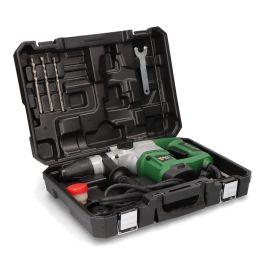 Koma Tools MP-900 Martillo Percutor SDS+ 900W, 5 J Energía de Impacto, 4200 ipm, 2 Funciones, Incluye 3 Brocas, 2 Cinceles y Maletín