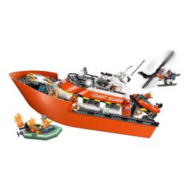 LEGO City Barco y Helicóptero de Guardacostas 60504, Juguete de Construcción con 742 Piezas para Niños +7 Años