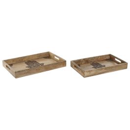 Bandeja Indio DKD Home Decor Natural Natural 27 x 5.5 x 43.5 cm Set de 2 Bandeja Indio DKD Home Decor Natural Natural 27 x 5.5 x 43.5 cm Set de 2