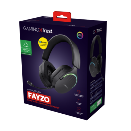 Trust Gaming GXT 491 Fayzo Auriculares Gaming Inalámbricos Dual Micrófono Cancelación Ruido Sonido Envolvente 7.1 Multiplataforma Negros