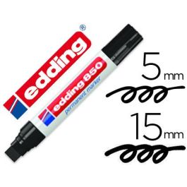 Rotulador Edding Marcador Permanente 850 Negro Punta Biselada 5-15 mm Recargable 5 unidades Precio: 35.50000003. SKU: S8421365