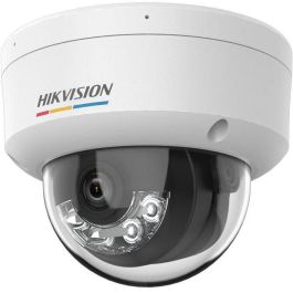 Hikvision Cámara IP Minidomo 4M 2.8mm ColorVu Smart Hybrid Light WDR IR/Blanca 30m IK08 IP67 para SMB
