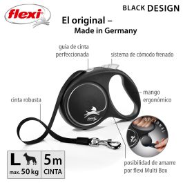 Flexi Black Design L Cinta 5M Correa para Perros, Negro/Plateado, 5 Metros Precio: 19.49999942. SKU: S6102309