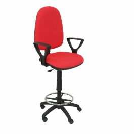 Piqueras y Crespo Taburete Ayna B-Fijos Regulable en Altura con Aro Reposapiés, Tapizado Bali Rojo, Modelo T04 Precio: 174.49999996. SKU: S5702403