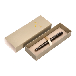 Belius Bolígrafo Neptuno Aluminio Textura Wavy Color Caqui Tinta Azul Caja de Diseño