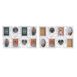 Marco de Fotos DKD Home Decor 8 fotos Cristal Blanco PP (58 x 2 x 37,5 cm) (2 Unidades) Precio: 13.78999974. SKU: B1C88KEZ4L