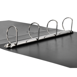 Liderpapel Carpeta 4 Anillas 40 mm Mixtas Polipropileno DIN A4 Negro Opaco