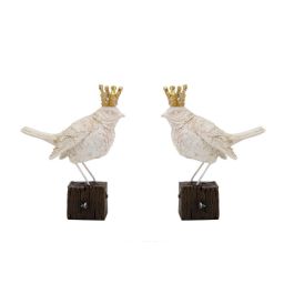 Figura Moderno DKD Home Decor Blanco Dorado 6 x 15.5 x 13 cm (4 Unidades) Precio: 28.49999999. SKU: B1ADX6HZ6R