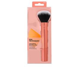 Real Techniques Everything Blending Duo 2 pz - Brocha Facial 245, Esponja Miracle Complexion para Maquillaje Líquido y Polvo, Vegano