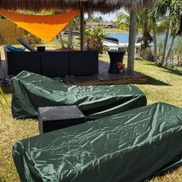 Altadex Funda Protectora para Tumbonas 78 x 205 x 40 cm, Poliéster Impermeable 240 g/m², Verde