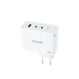 TooQ TQWC-GANQC2PD100W Cargador de Pared GaN 100W con 2xUSB-C PD y 1xUSB-A QC Blanco