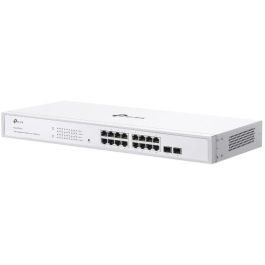 TP-Link FS318G Smart Switch gestionado 16 puertos Gigabit Ethernet (10/100/1000) con 2 SFP, Montaje en rack