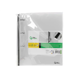 Liderpapel Carpeta 4 Anillas Redondas 25 mm Polipropileno DIN A4 Ultra Compacta Lomo Extensible 4 cm Translucida