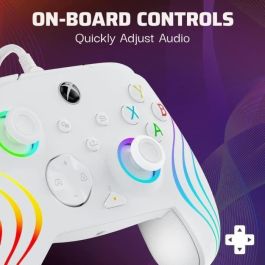 PDP PER0708056070250 Gamepad Afterglow Wave Con Cable Blanco Compatible con PC y Xbox
