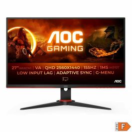 Monitor Gaming AOC Q27G2E/BK 27"/ QHD/ 1ms/ 144Hz/ VA/ Negro y Rojo