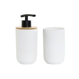 DKD Home Decor Dosificador Scandi Blanco Natural Gres Bambú Set de 2 Piezas 8 x 18 x 8 cm Precio: 14.49999991. SKU: S3036709