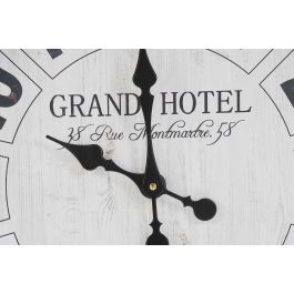 DKD Home Decor Reloj de Pared Chic Blanco y Negro, Hierro y Cristal, 61x89x6 cm (2 Unidades)