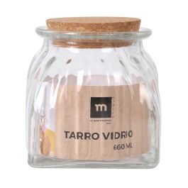 Tarro de vidrio con líneas y tapón de corcho 660 ml - La Mediterranea (24 Unidades) Tarro de vidrio con líneas y tapón de corcho 660 ml - La Mediterranea (24 Unidades)