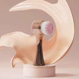 Cosmetic Club Cepillo Facial 2 En 1 con Cerdas Suaves y Silicona para Exfoliar y Limpiar Todo Tipo de Piel