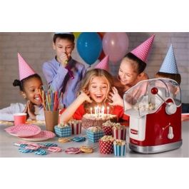 Ariete 2958/00 Máquina de Palomitas Party Time Roja Diseño Retro Años 50 Ideal para Snacks Naturales y Libres de Grasas