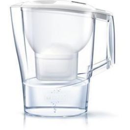 Brita Aluna - Jarra con filtro de agua, capacidad 2.4L, Transparente/Blanco, incluye 1 filtro