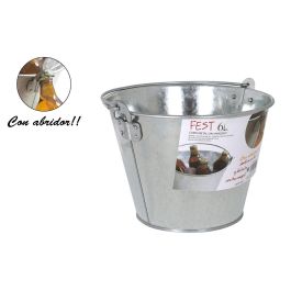 Inde Cubo de Metal Galvanizado con Abridor Ø26.6 x 2 cm (12 Unidades) Precio: 53.78999945. SKU: S2204606