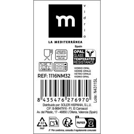 La Mediterranea Bol Opal Whom 16.5 cm - Colección Whom, 16.4 cm ancho x 4.9 cm alto x 16.2 cm largo (48 Unidades)