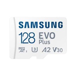 Samsung MB-MC128SA/EU Tarjeta Memoria microSDXC EVO Plus 128GB, 160MB/s, Clase 10 U3 A2 V30, con Adaptador SD para Móvil y Tablet