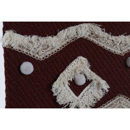 DKD Home Decor Tapiz Pared Boho Rojo Natural 2 x 115 x 45 cm Poliester