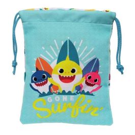 Bolsito de Merienda Baby Shark Surfing Azul Blanco PVC 20 x 25 x 1 cm Saco