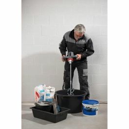 POWERPLUS Mezclador de concreto y pintura POWE80070, 1200 W con agitador de 120 mm