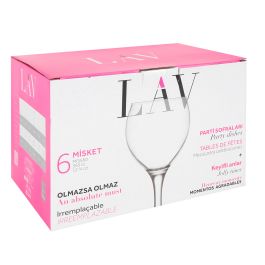Lav Set 6 Copas Gran Vino Misket 365cc 7.5x7.5x17.5 cm (4 Cajas)