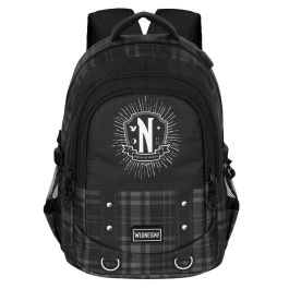 Wednesday Miércoles Mochila Running PLUS Chains - 32L, 3 compartimentos, Ripstop, USB, Negro