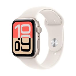 Apple Watch SE 3 GPS, Caja de aluminio de 40 mm color Polarstern con Correa deportiva Polarstern Talla S/M