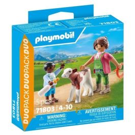 PLAYMOBIL 71803 Granjero y niño con ternero Precio: 19.49999942. SKU: B125WWD86T