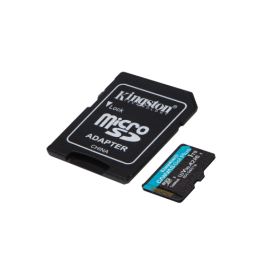 Kingston Tarjeta microSDXC Canvas Go Plus 1TB SDCG4/1TB, 200MB/s, A2 U3 V30, para juegos móviles, drones y cámaras deportivas, con adaptador