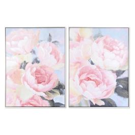 Cuadro Romantico DKD Home Decor Rosa Azul 3.5 x 80 x 60 cm (2 Unidades)