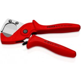 Knipex 90 25 185 Cortatubos para tubos de plástico y compuestos de acero y plástico, rojo 185 mm